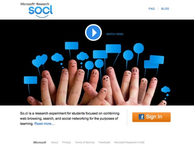 Socl, le réseau social étudiant par Microsoft