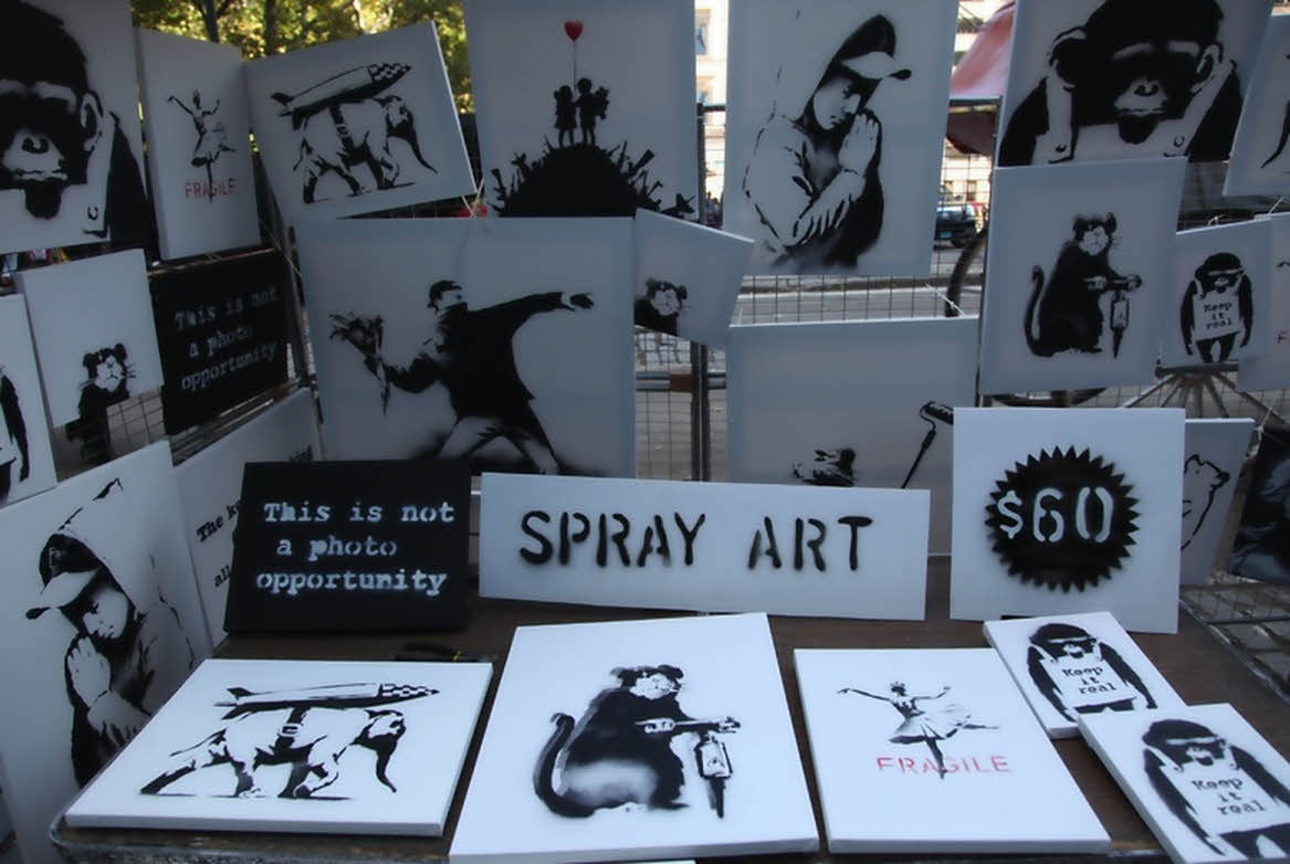 Des Bansky cédés à 40 euros… par Bansky!